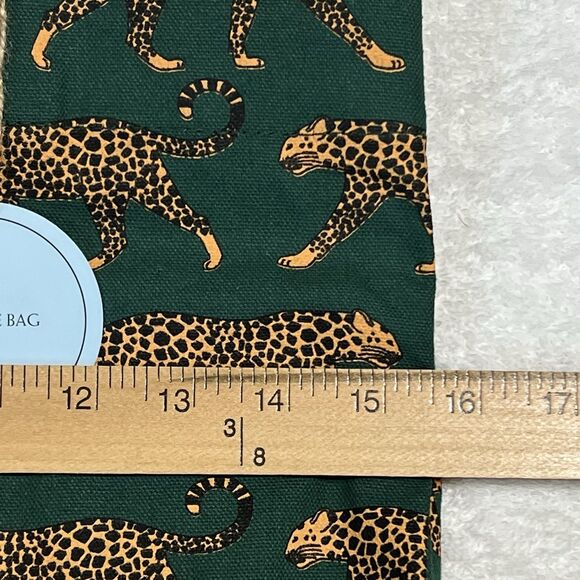 Leopard 100% Cotton Canvas Tote Reusable Tote Bag Cynthia Rowley Animal Print - Picture 11 of 17
